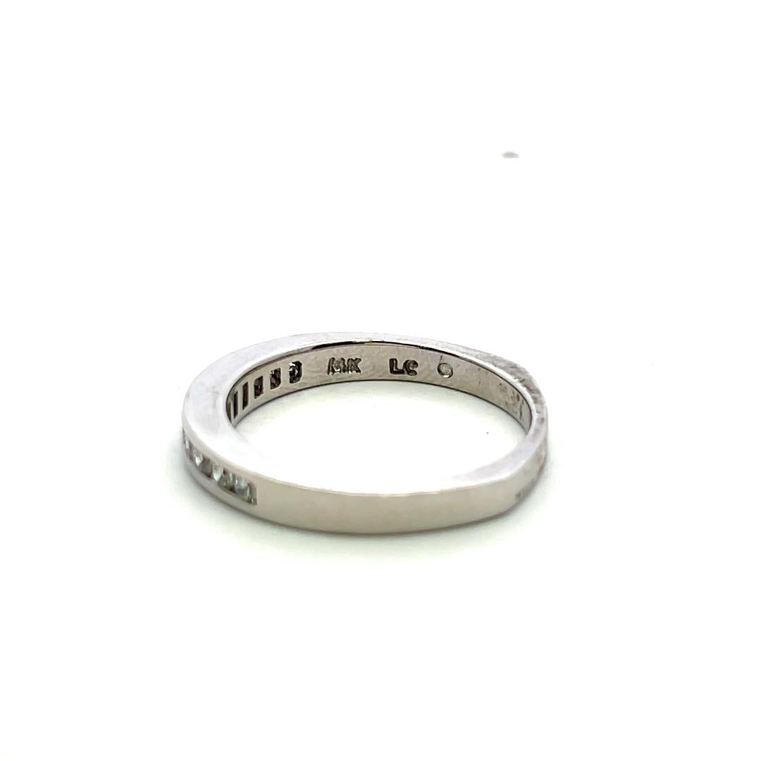 14K White Gold Semi Mount Ring and wedding band with 0.64ct Diamonds
