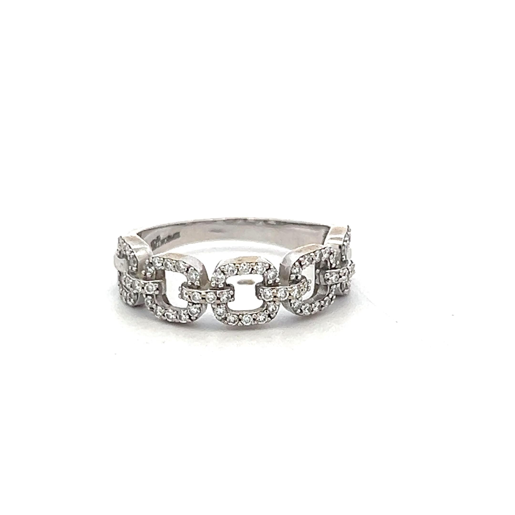 Vintage 18K Yellow Gold Band Ring with 0.2ct Round H VS Diamonds Size 5.5