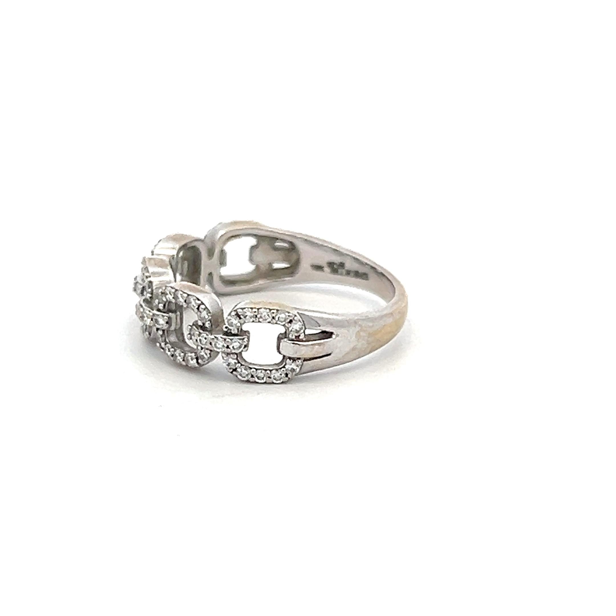 Vintage 18K Yellow Gold Band Ring with 0.2ct Round H VS Diamonds Size 5.5
