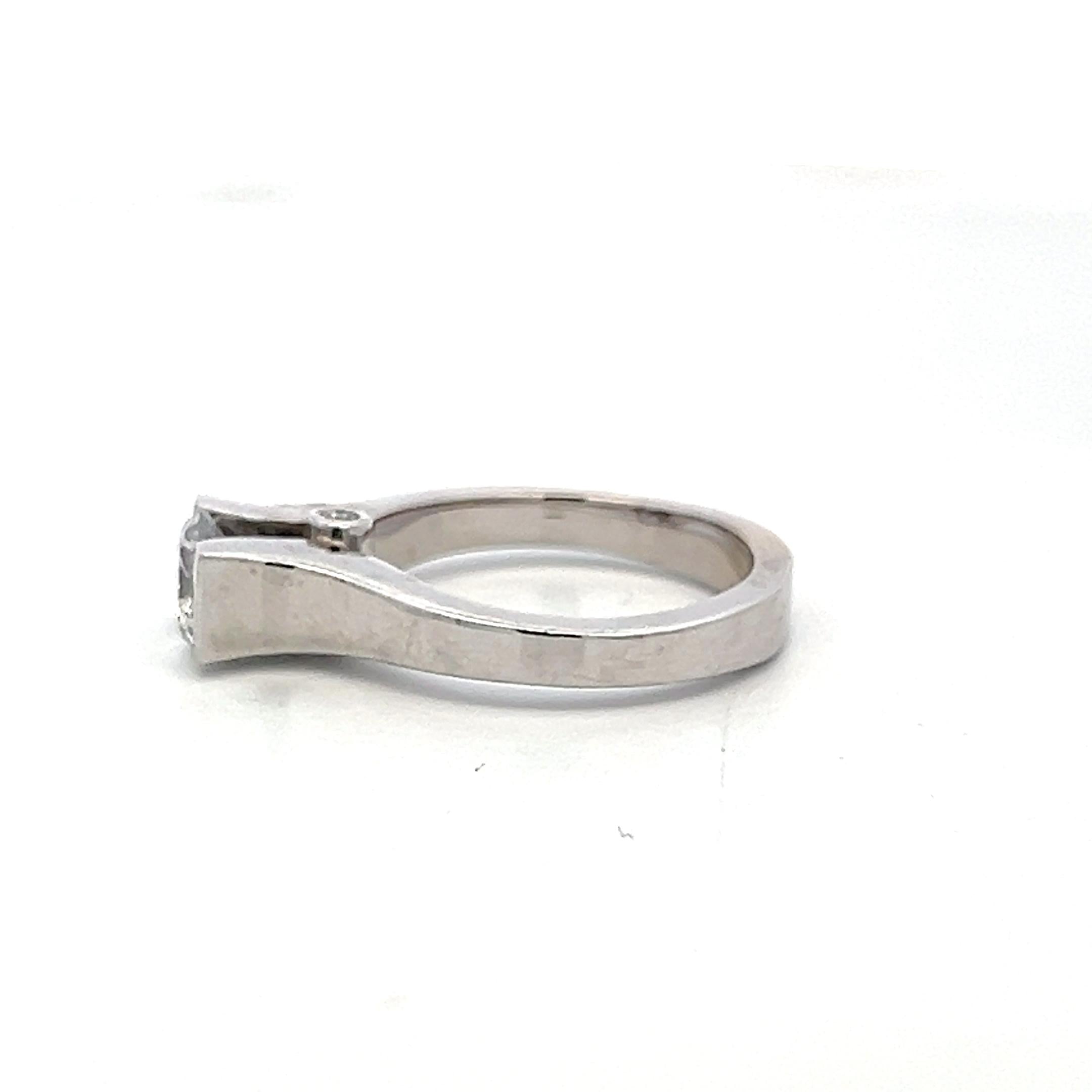 14K White Gold Engagement Ring with 1ct Lab-Grown and 0.04ct Natural Diamonds