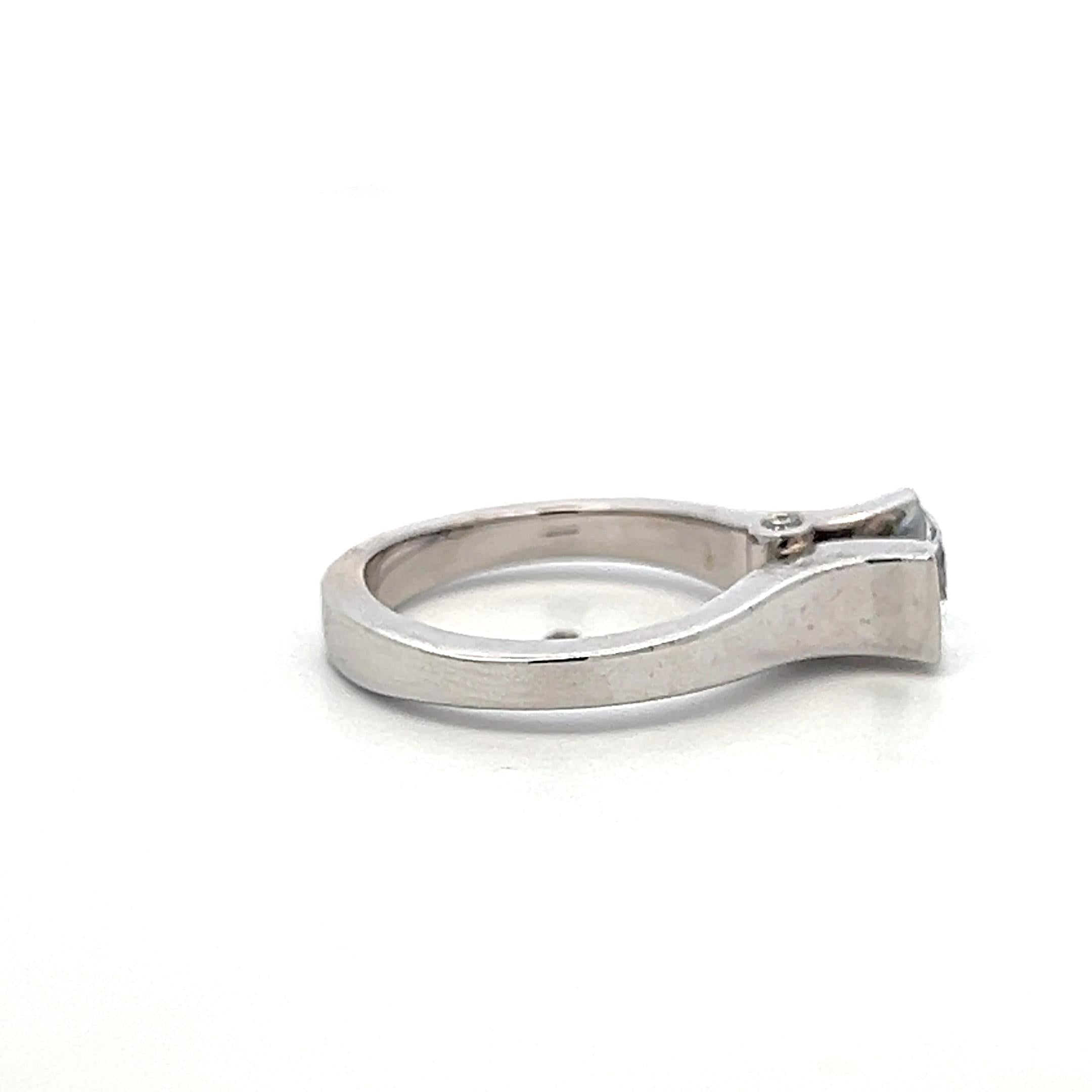 14K White Gold Engagement Ring with 1ct Lab-Grown and 0.04ct Natural Diamonds