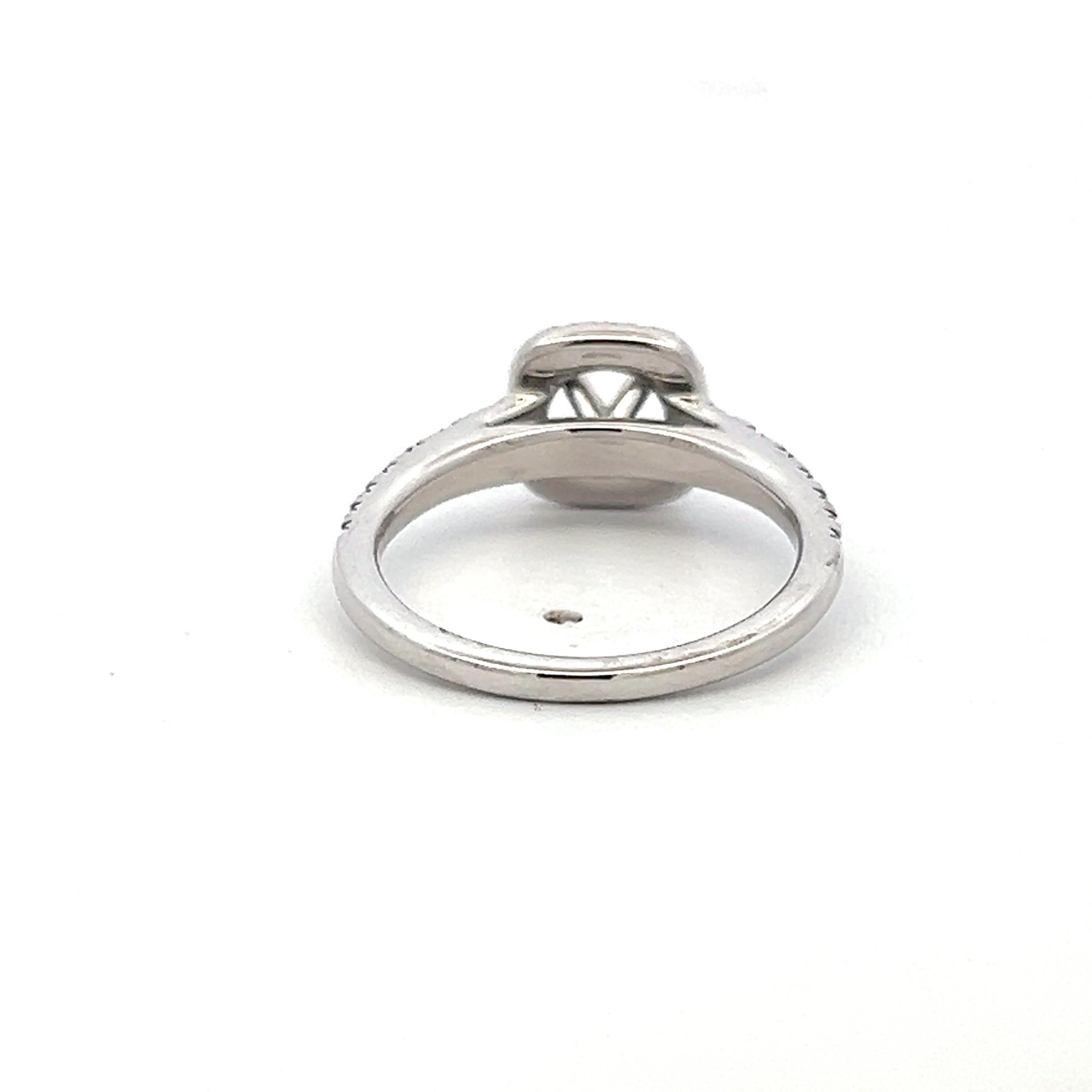 14K White Gold Semi Mount Ring 0.45ct Round G VS Diamonds Fits 5.51 MM 0.70ct+