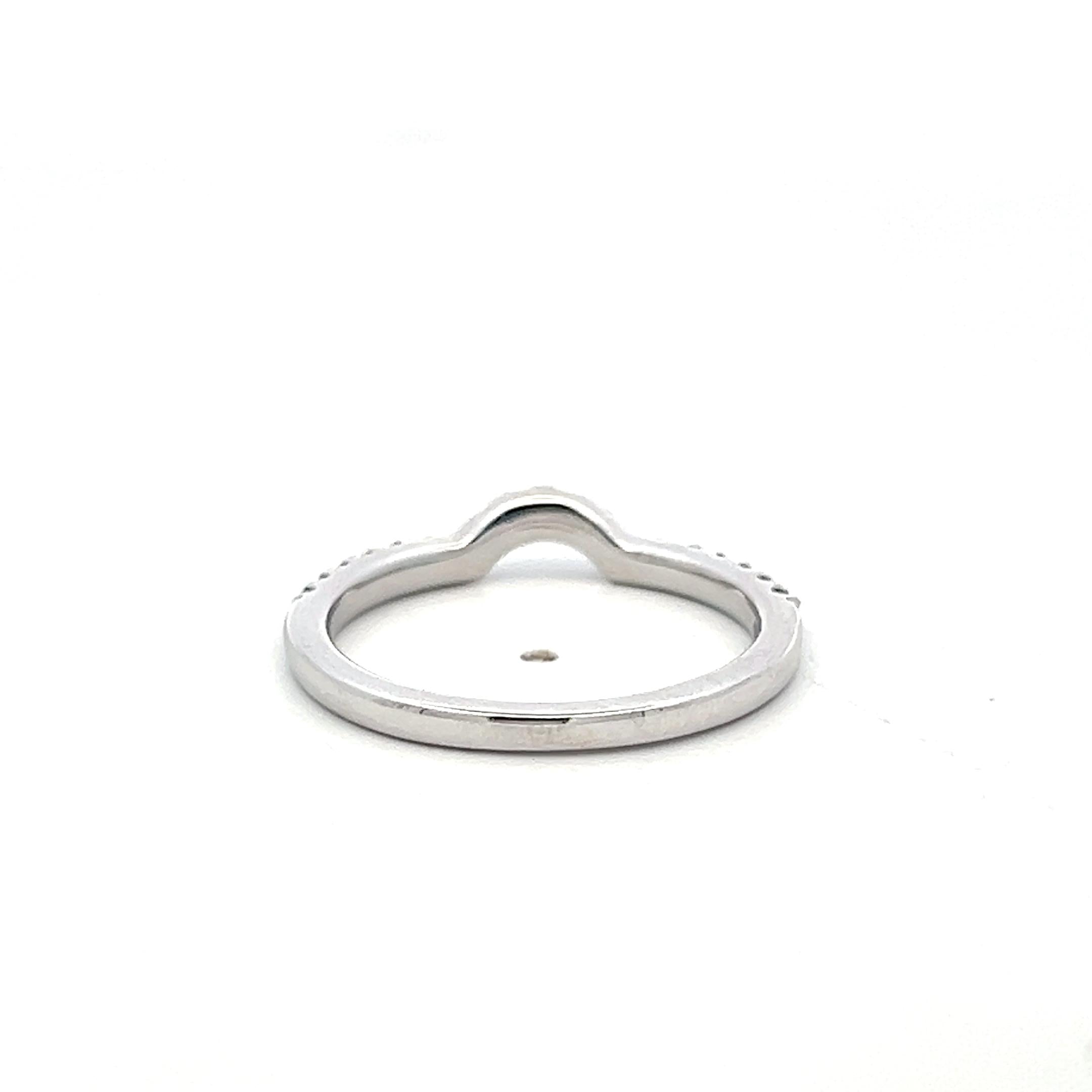 14K White Gold Band Ring with 0.25 Carat Lab-Grown Round Diamonds Size 7