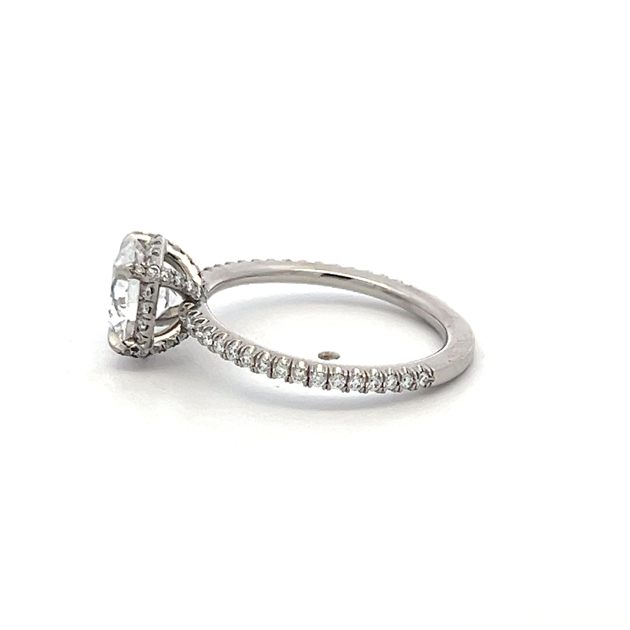 White Palladium Engagement Ring with 1ct Lab-Grown and 0.27ct Natural Diamonds