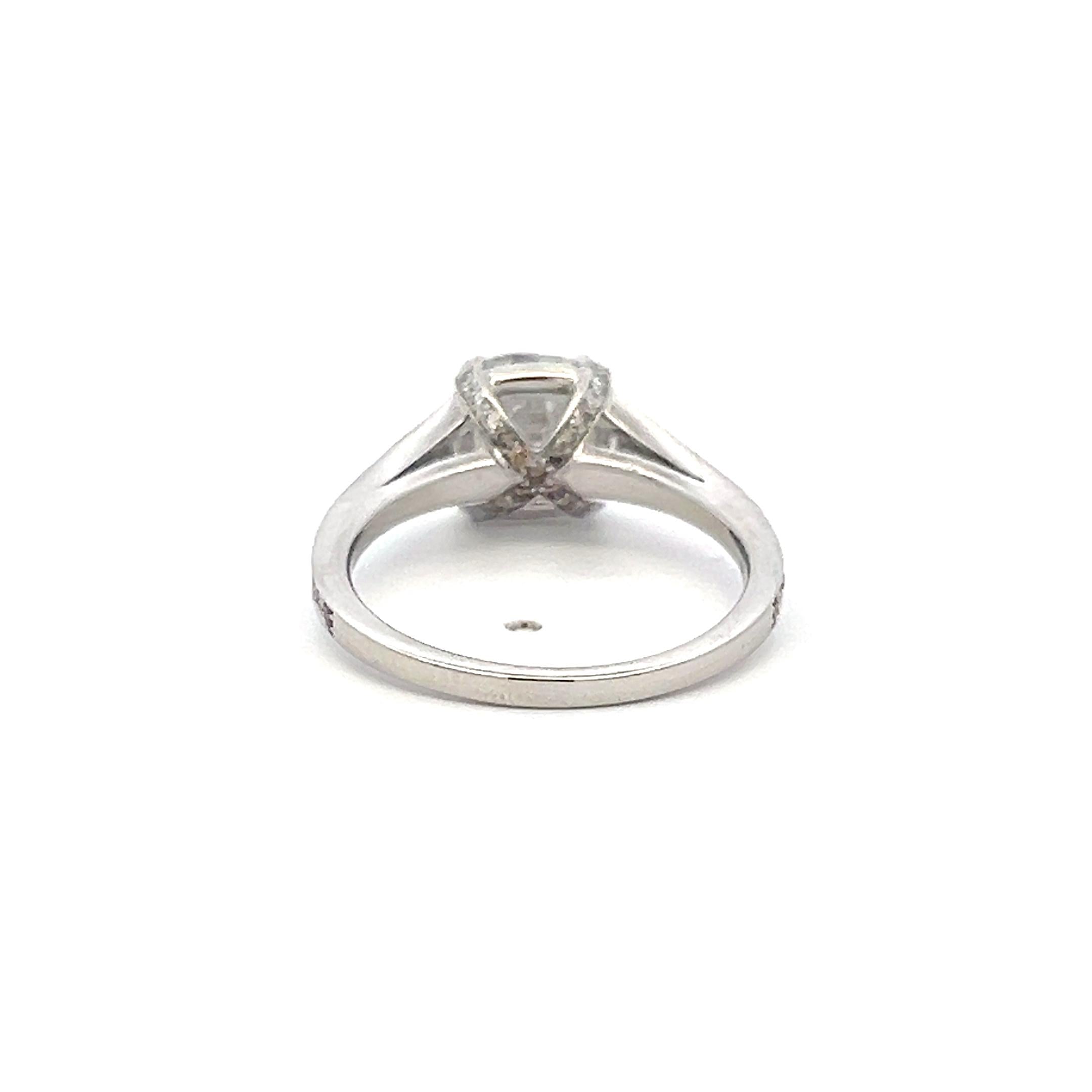 Platinum Engagement Ring with 2.2ct Old Miner & Mixed Cut Diamonds E SI2 GIA