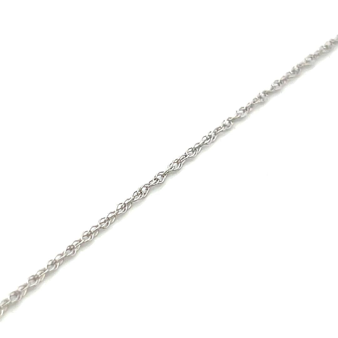 14K White Gold Cross Pendant Necklace 0.62 Carat Round G VS Diamonds 18 Inch