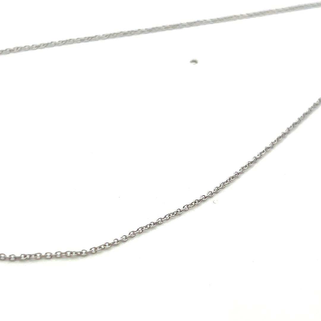 14K White Gold Cross Pendant Neckalce with 0.25 Carat Round G VS Diamonds 18in