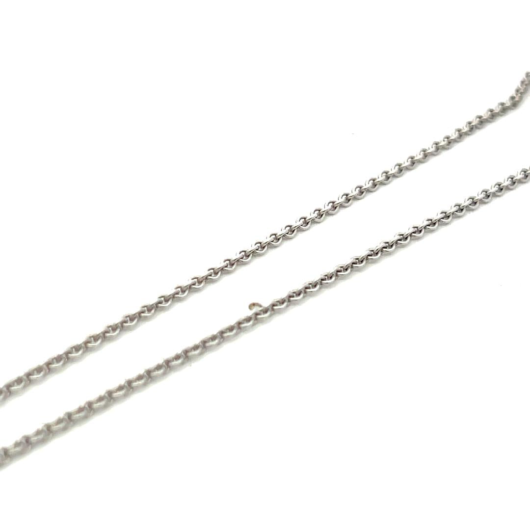 Bvlgari 18 Karat White Gold B Zero Pendant Necklace 16 Inch 11.17 Grams