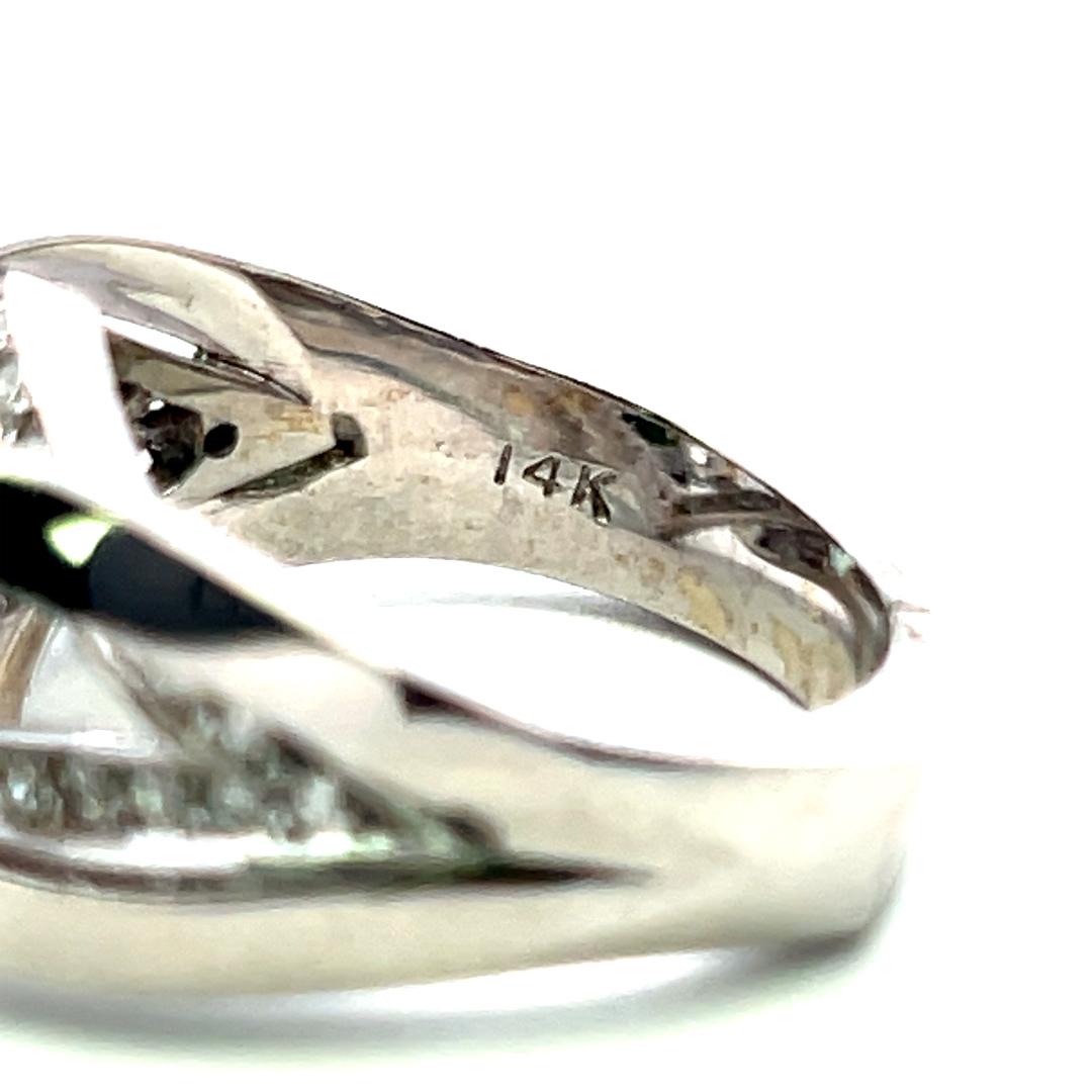 14K White Gold Engagement Ring 0.36ct Natural and 1.20 Ct Lab-Grown Diamonds