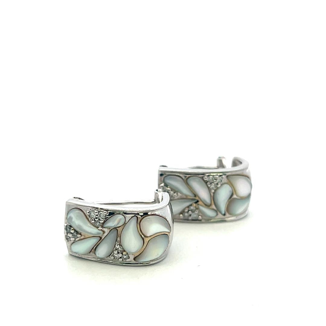 14K White Gold Clip-On Earrings with 0.2 Carat Round I SI Diamonds
