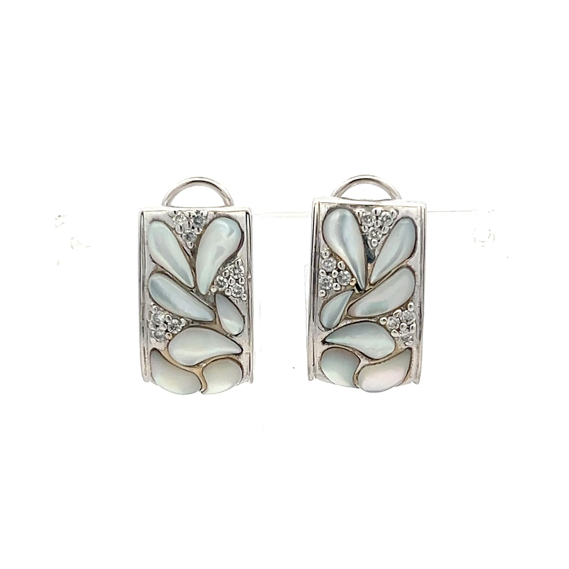 14K White Gold Clip-On Earrings with 0.2 Carat Round I SI Diamonds