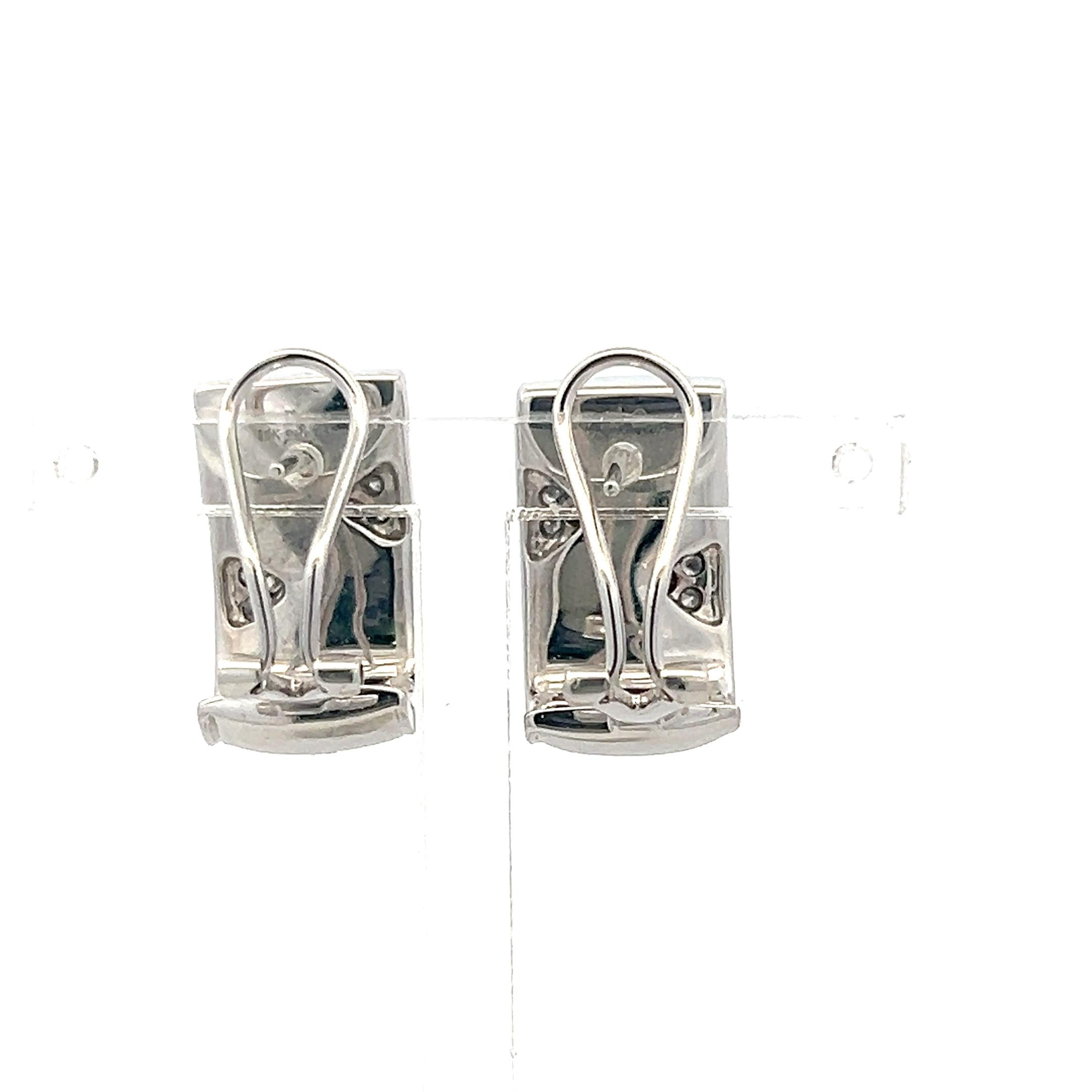 14K White Gold Clip-On Earrings with 0.2 Carat Round I SI Diamonds