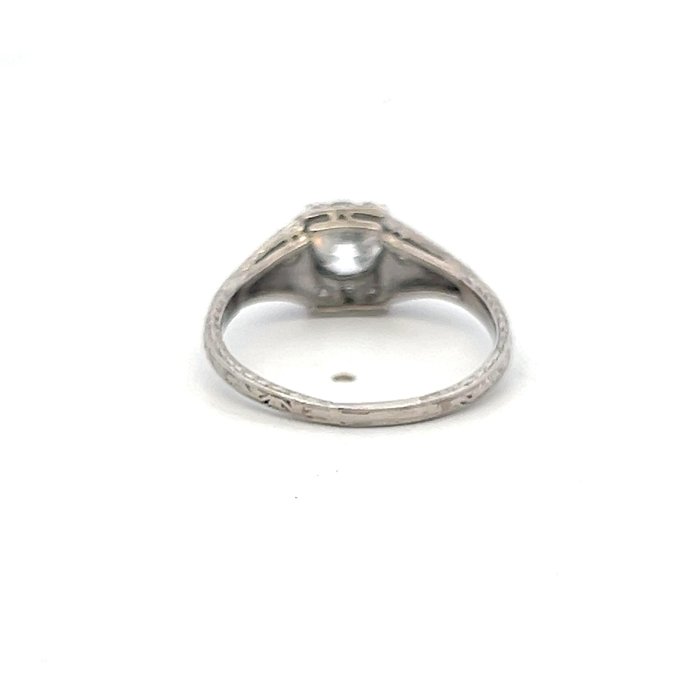 Platinum Engagement Ring with 0.99ct Old European Cut Diamonds D SI2 GIA