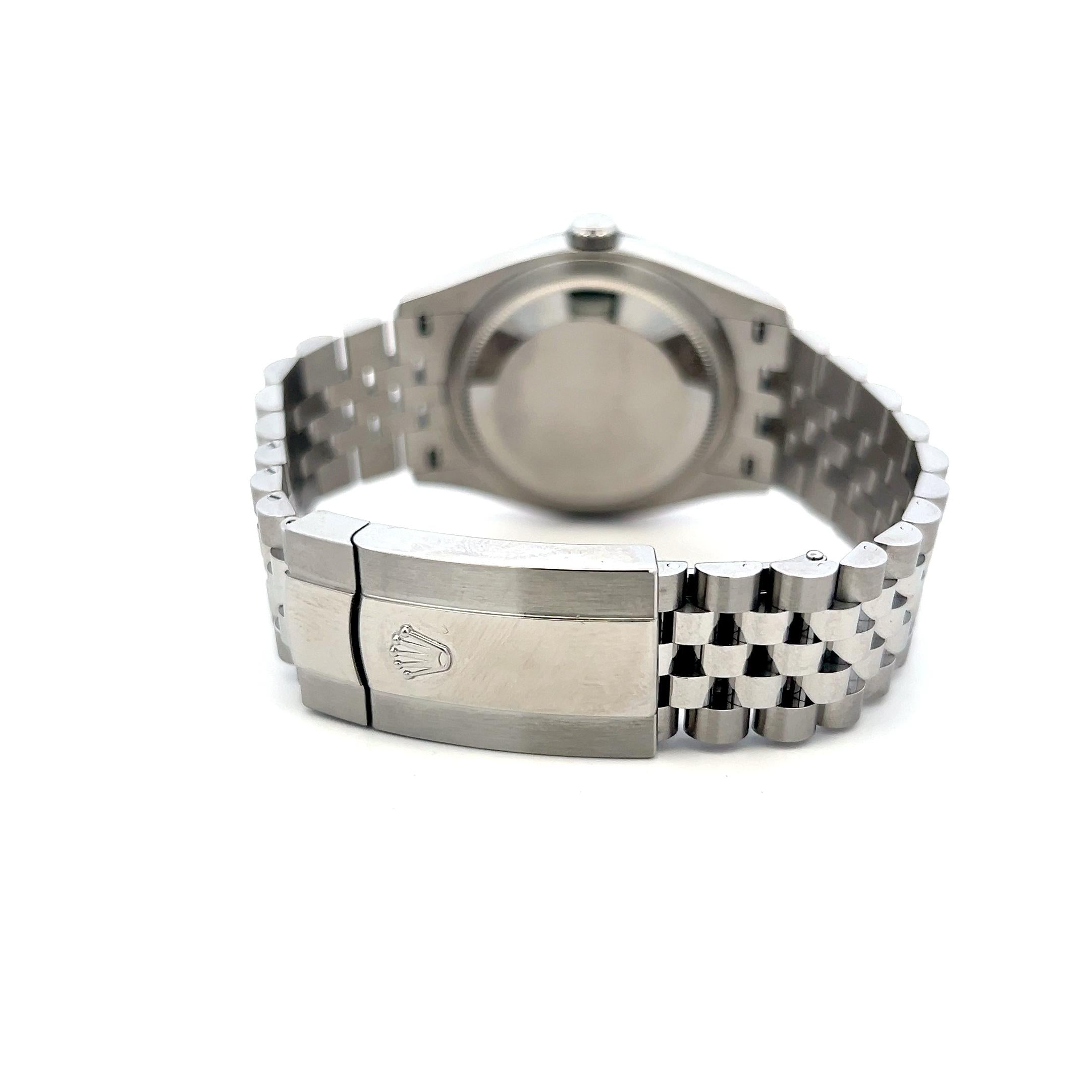 Rolex Datejust 36mm Stainless Steel Jubilee Silver Dial 126200 Wristwatch