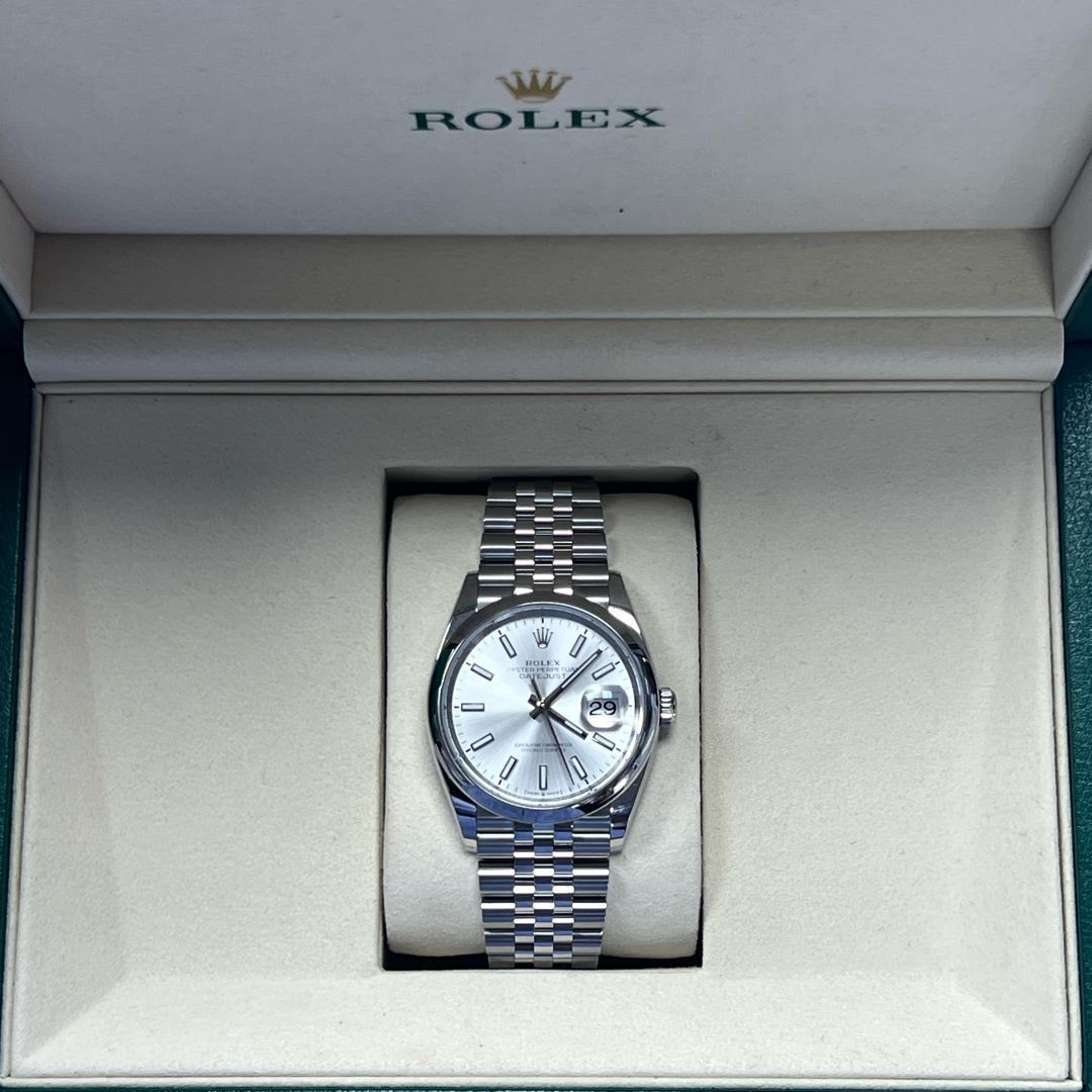 Rolex Datejust 36mm Stainless Steel Jubilee Silver Dial 126200 Wristwatch
