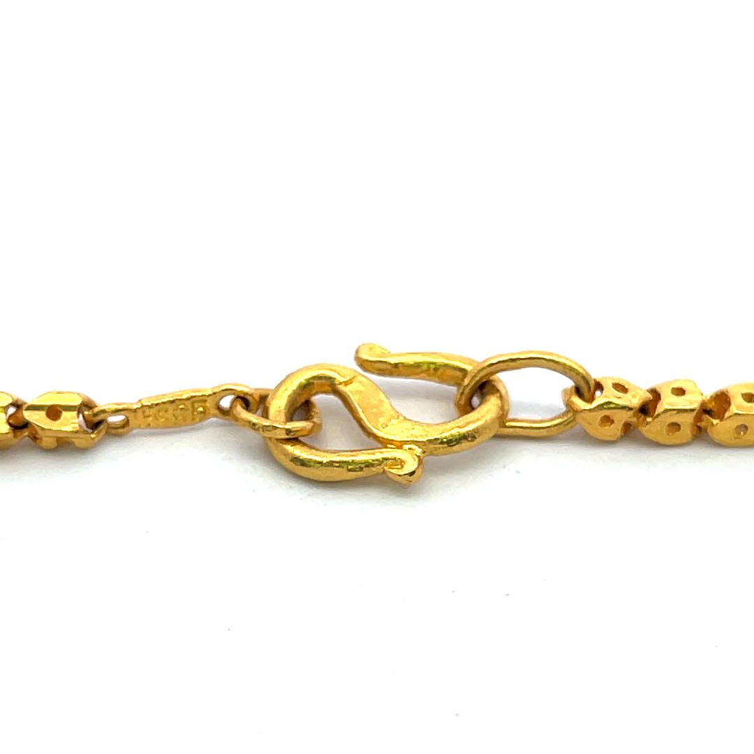 Vintage 24 Karat Yellow Gold Bold Chain Necklace 19 Inch 23.26 Grams