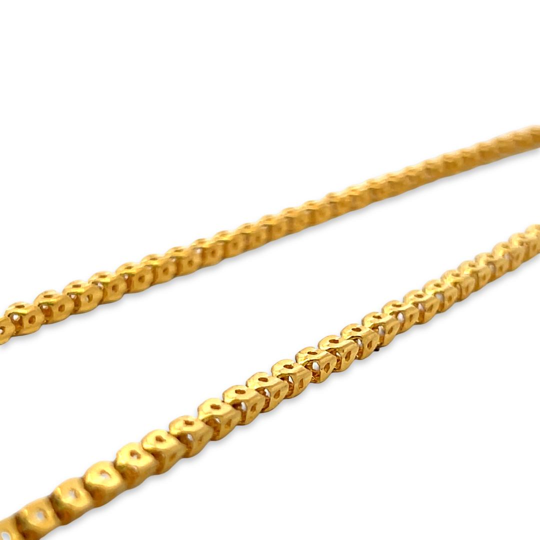 Vintage 24 Karat Yellow Gold Bold Chain Necklace 19 Inch 23.26 Grams