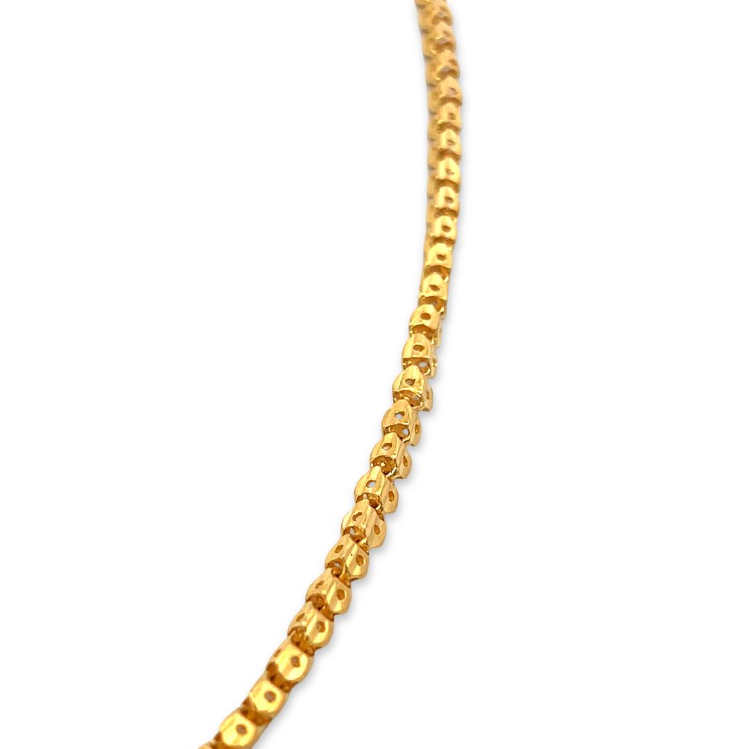 Vintage 24 Karat Yellow Gold Bold Chain Necklace 19 Inch 23.26 Grams