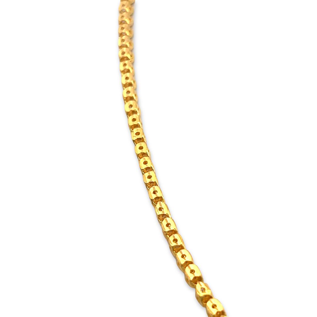 Vintage 24 Karat Yellow Gold Bold Chain Necklace 19 Inch 23.26 Grams
