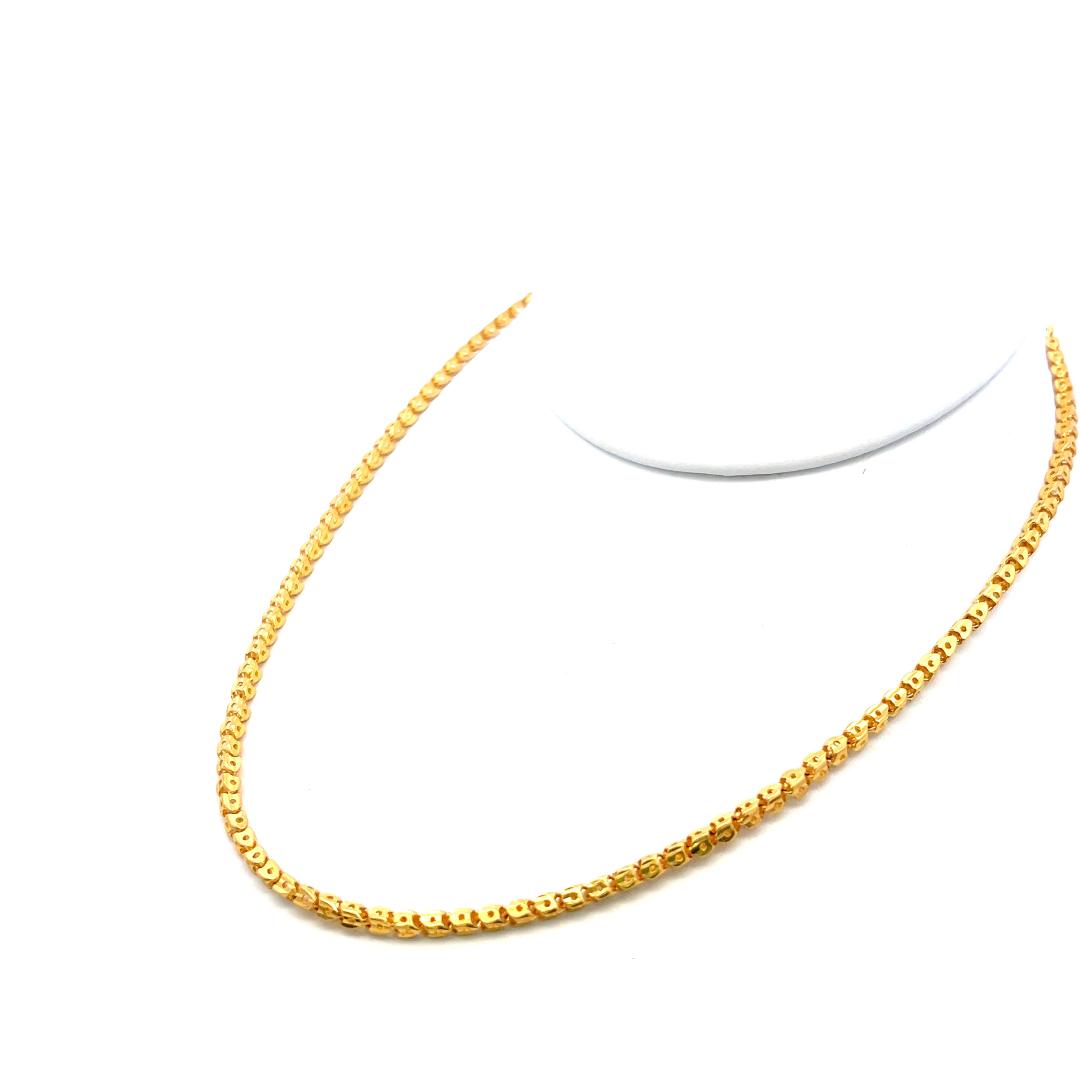 Vintage 24 Karat Yellow Gold Bold Chain Necklace 19 Inch 23.26 Grams