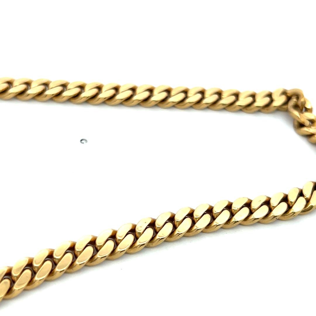 18K Yellow Gold Choker Necklace with 1.3 Carat Round  I VS Diamonds 15 Inches