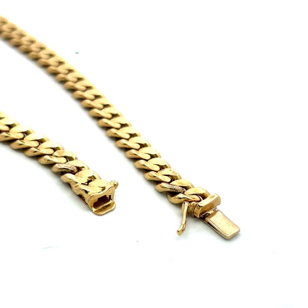 18K Yellow Gold Choker Necklace with 1.3 Carat Round  I VS Diamonds 15 Inches