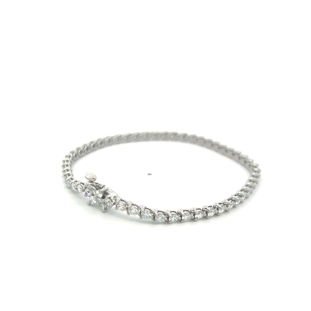Tiffany & Co Platinum Link Bracelet with Round & Marquis 3.08 Carat Diamonds