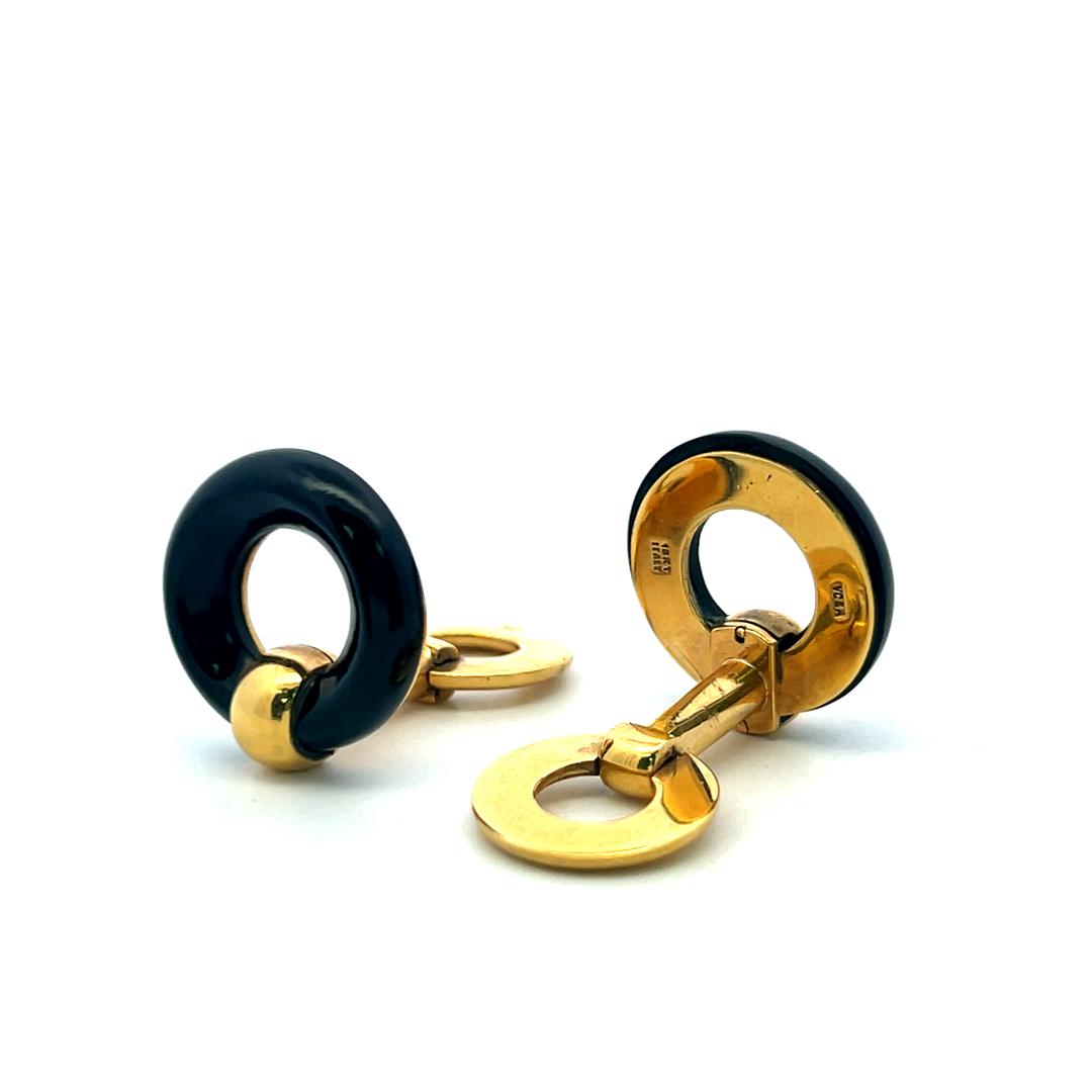 Van Cleef & Arpels Vintage 18 Karat Yellow Gold Locking Cufflinks 20.5 Grams