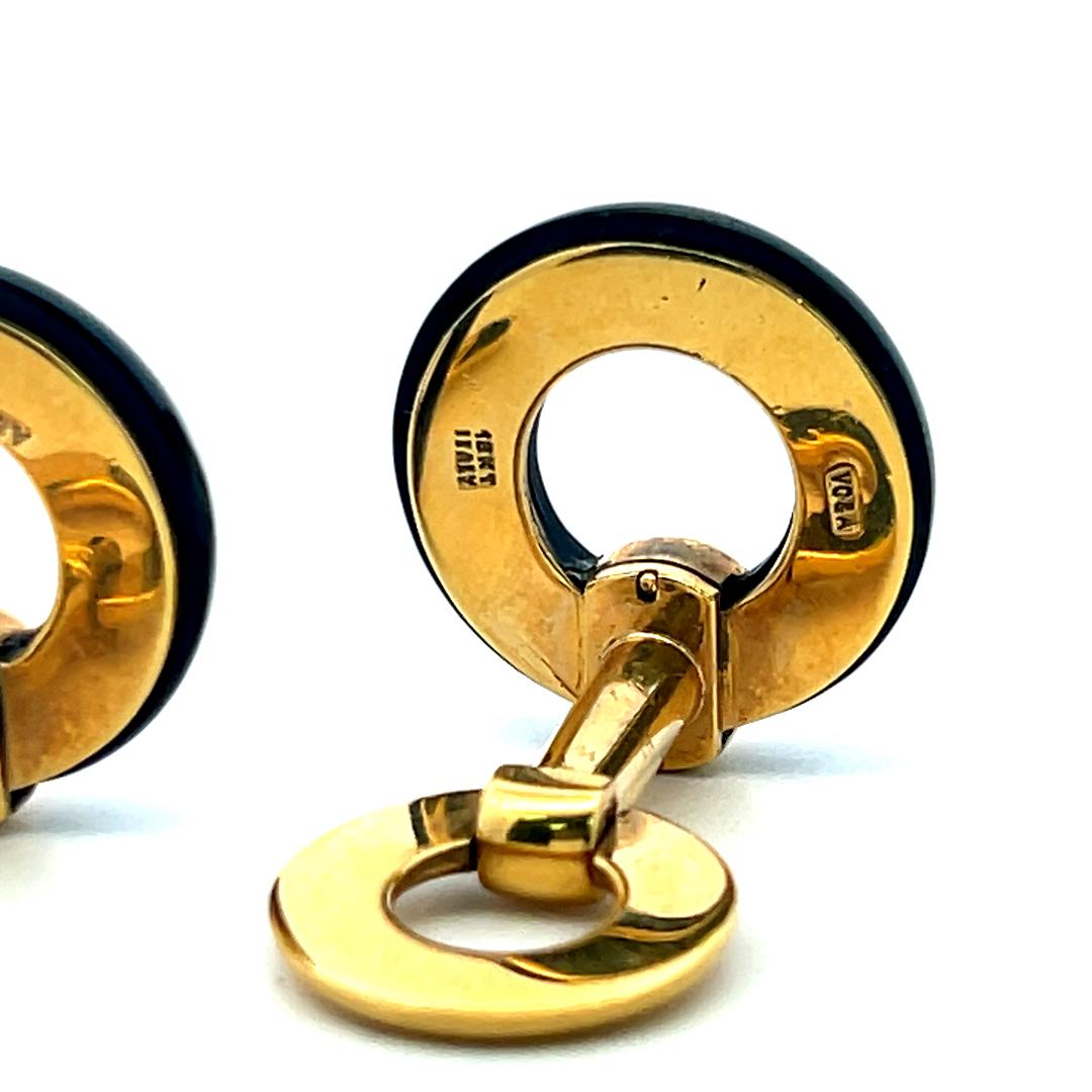 Van Cleef & Arpels Vintage 18 Karat Yellow Gold Locking Cufflinks 20.5 Grams