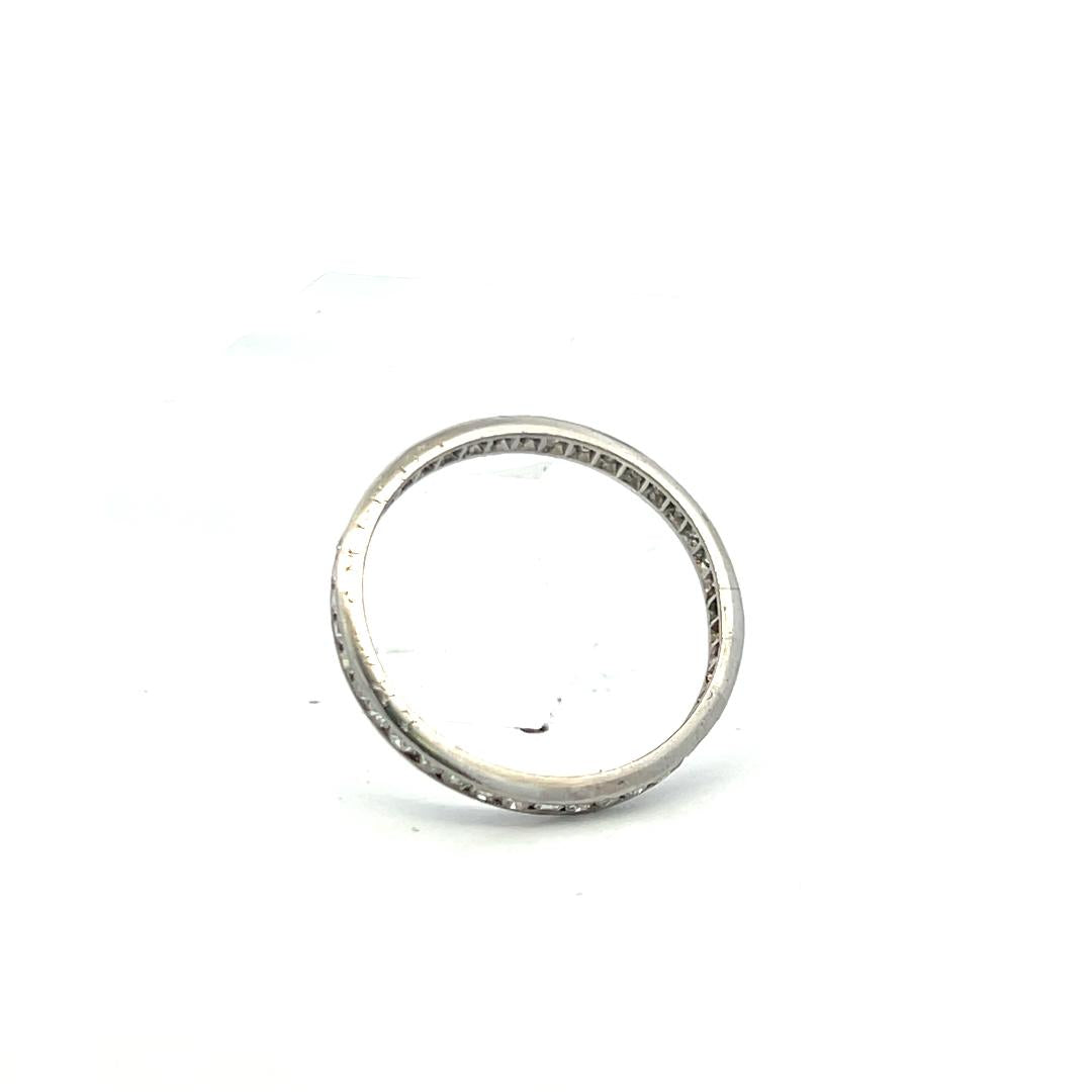 14K White Gold Eternity Band Ring with 0.52 Carat Round I VS Diamonds Size 9.25