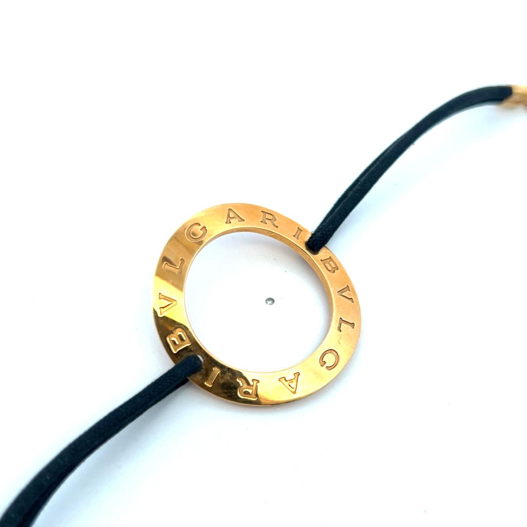 Bvlgari 18K Yellow Gold Circle Pendant Bracelet 15.9 Grams 6.5*1.37*0.07 Inch