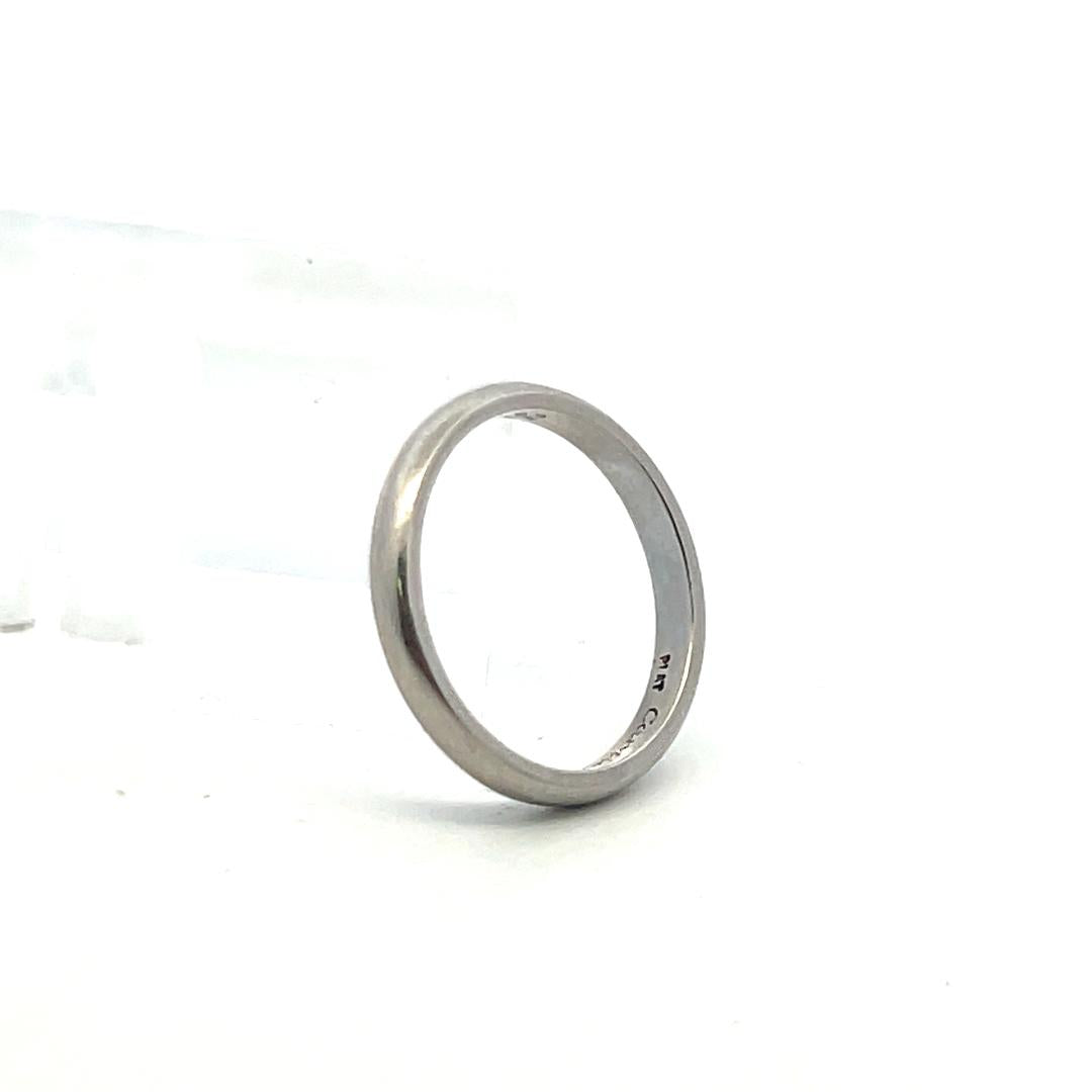 Cartier Vintage Platinum Band Ring Size 5.25 3.6 Grams