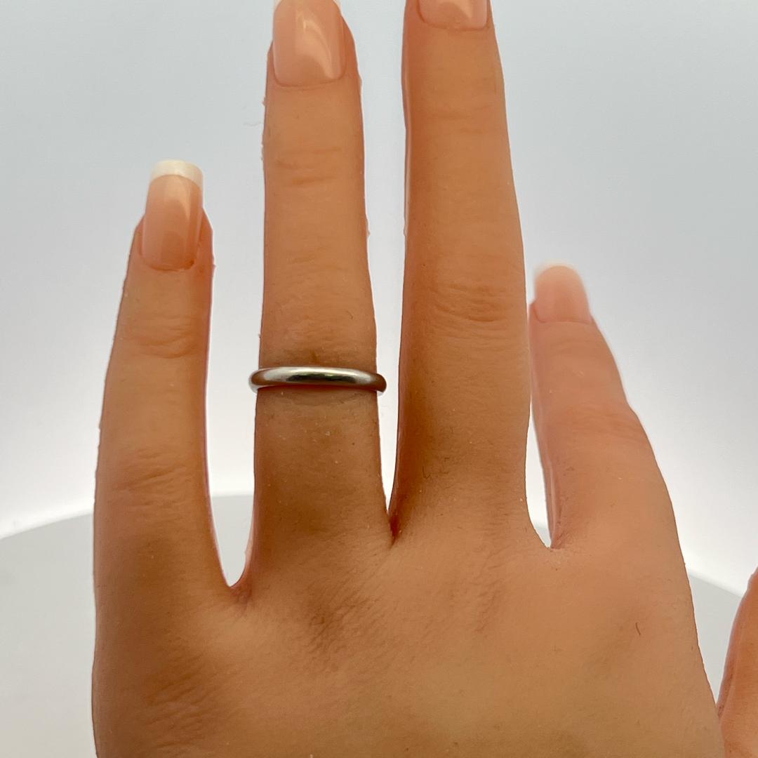 Cartier Vintage Platinum Band Ring Size 5.25 3.6 Grams