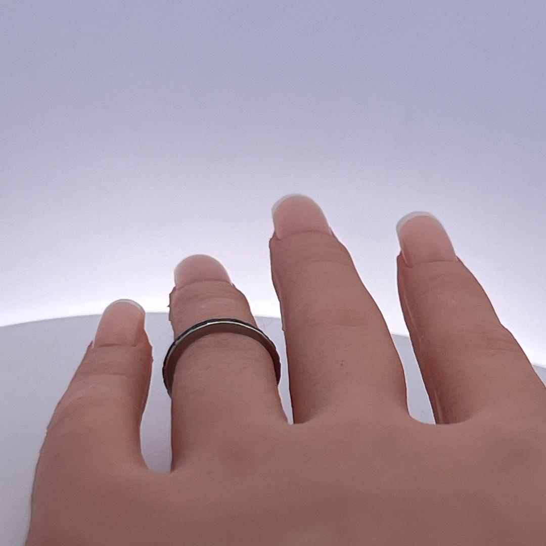 Platinum Eternity Band Ring with 0.84 Carat Baguette Shape Sapphire Size 3.5
