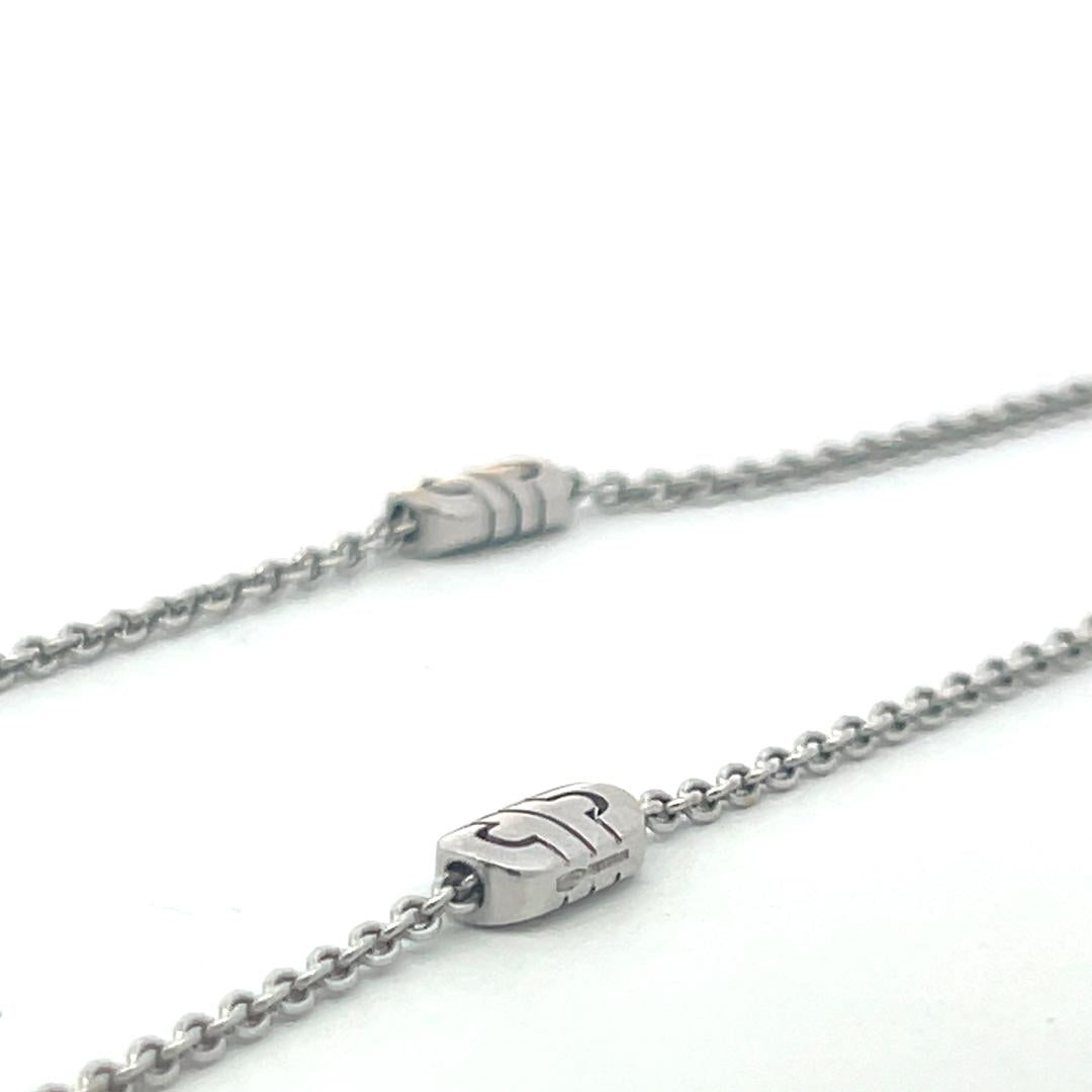 Bvlgari Vintage 18K White Gold Chain Necklace 20.9 Grams 17.5 Inch Long