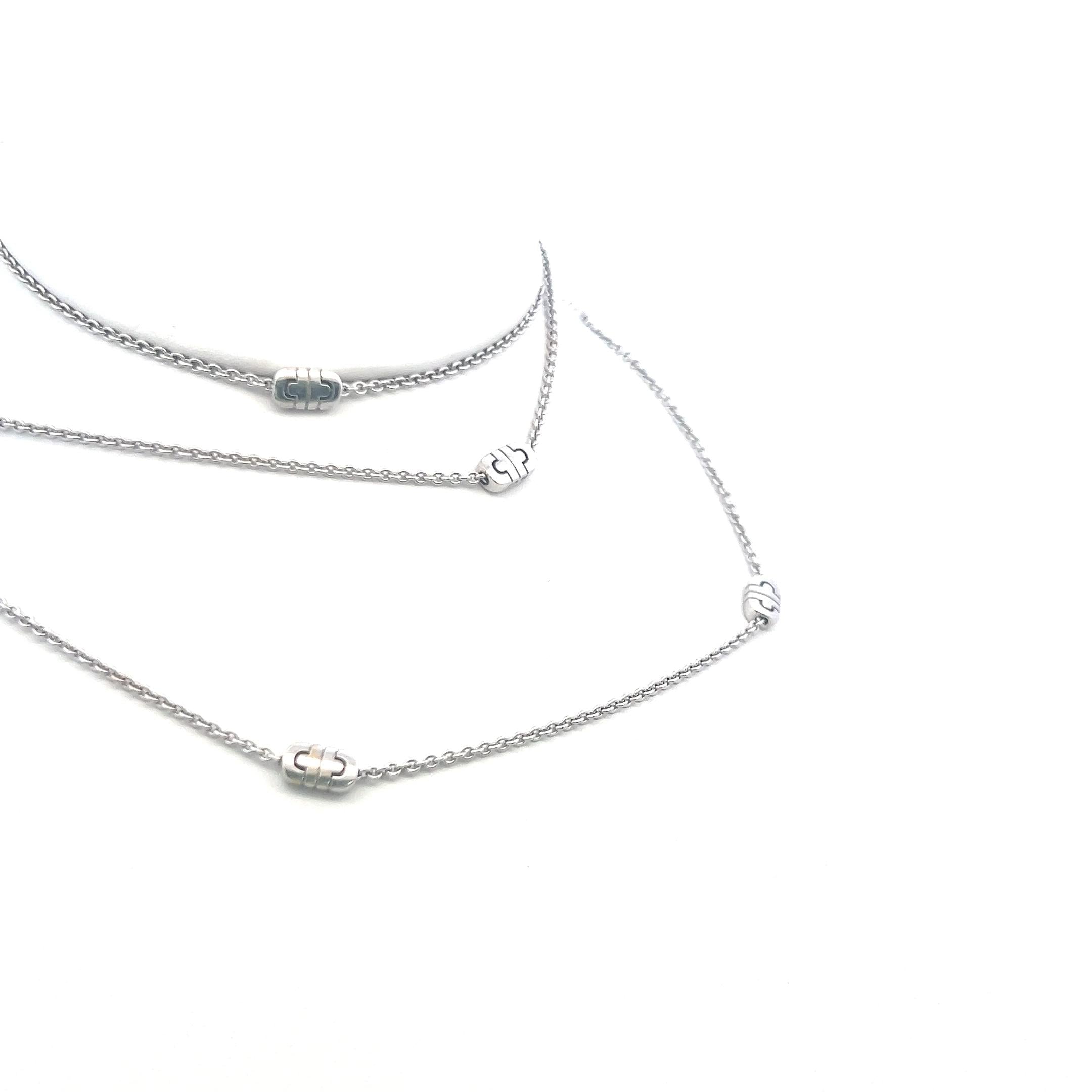 Bvlgari Vintage 18K White Gold Chain Necklace 20.9 Grams 17.5 Inch Long