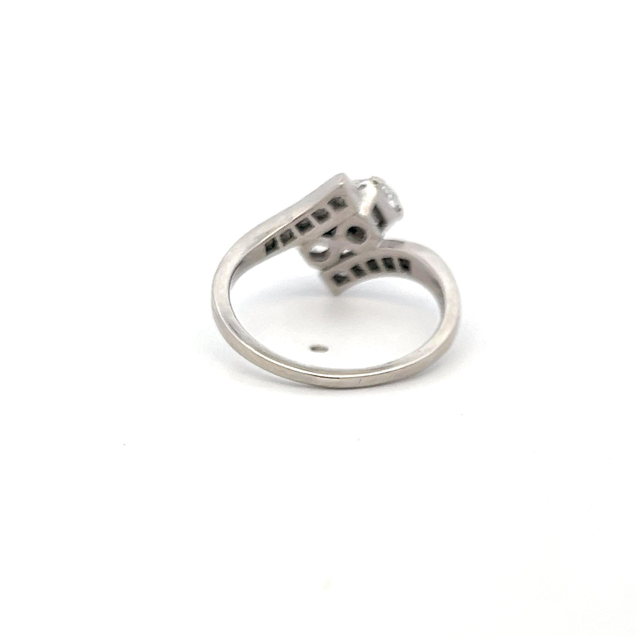 Platinum Two-Stone Ring with 1.36 Carat  Circular Brilliant Cut GIA Diamonds