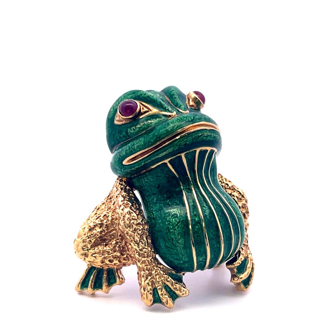 David Webb Vintage 18 Karat Yellow Gold Pin Brooch 55.4 Grams
