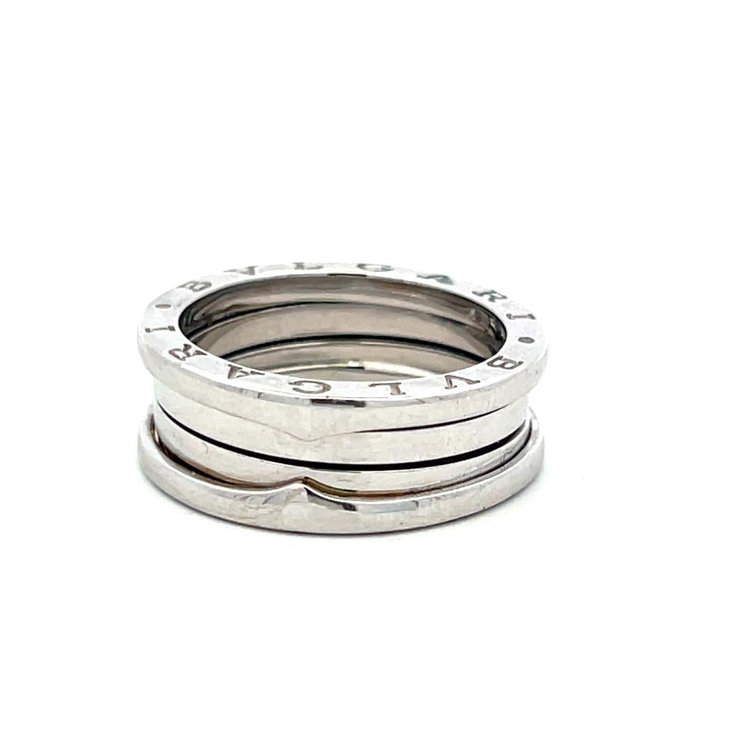 Bvlgari B-Zero 18 Karat White Gold Band Ring Size 9.25