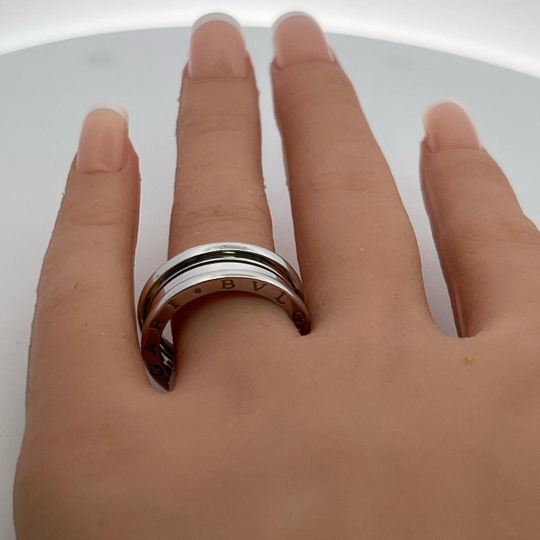 Bvlgari B-Zero 18 Karat White Gold Band Ring Size 9.25