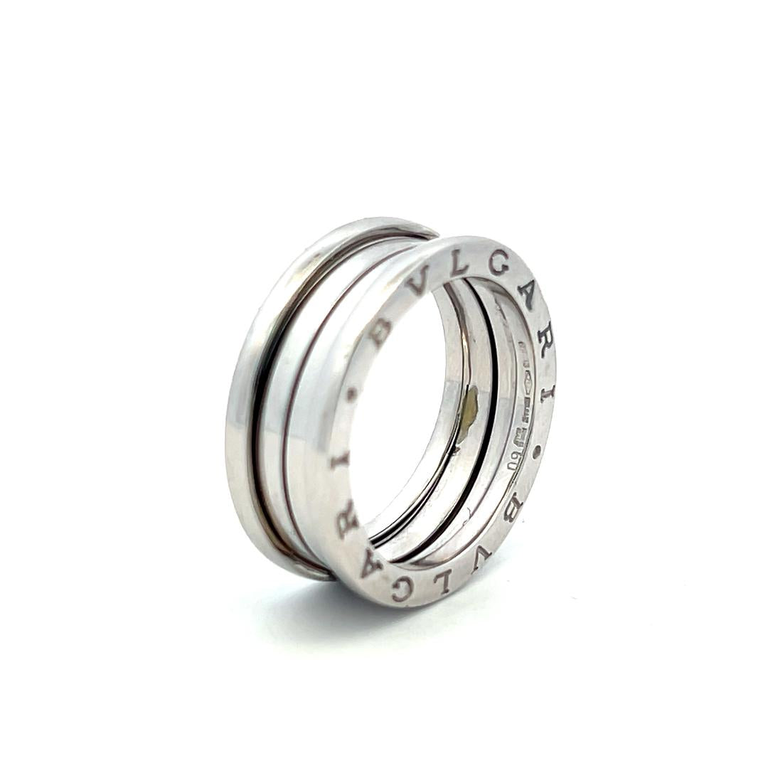 Bvlgari B-Zero 18 Karat White Gold Band Ring Size 9.25