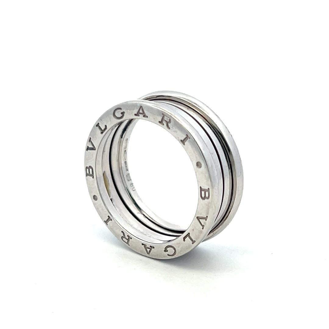 Bvlgari B-Zero 18 Karat White Gold Band Ring Size 9.25