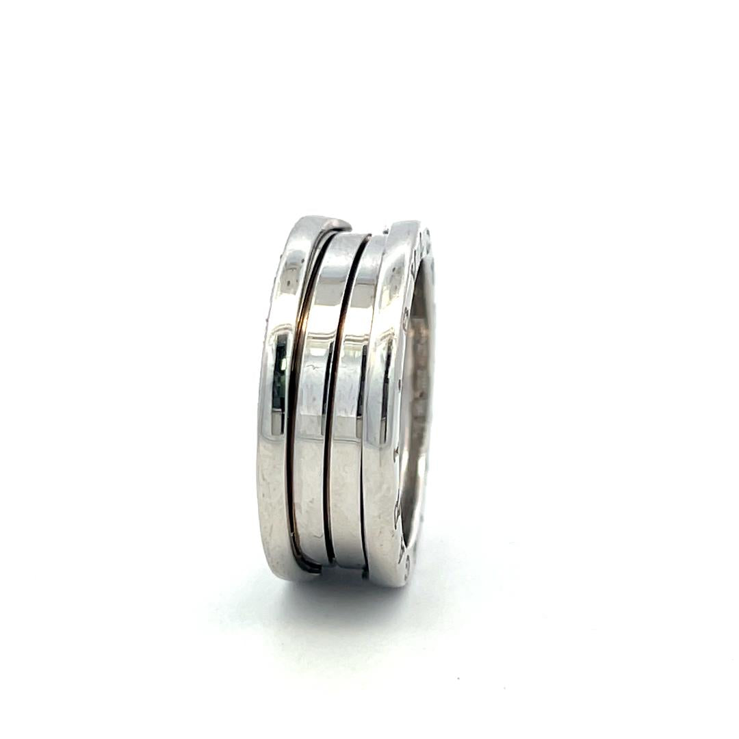 Bvlgari B-Zero 18 Karat White Gold Band Ring Size 9.25
