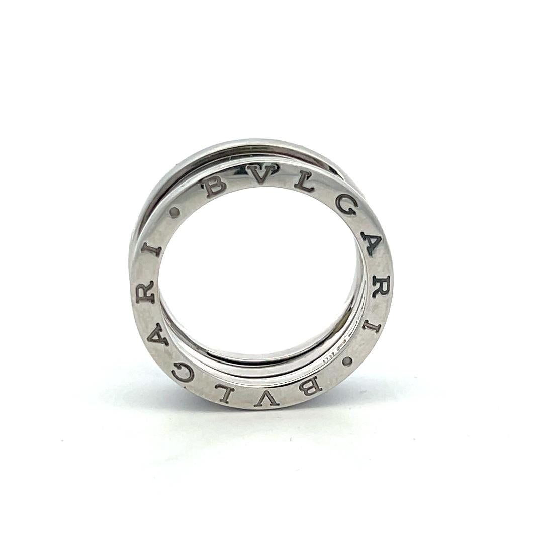 Bvlgari B-Zero 18 Karat White Gold Band Ring Size 9.25