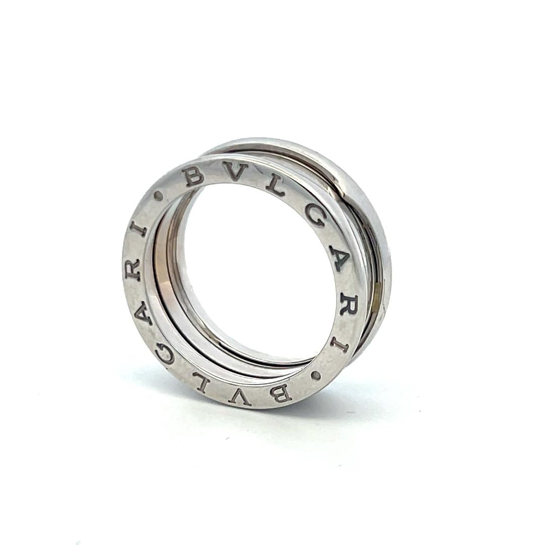 Bvlgari B-Zero 18 Karat White Gold Band Ring Size 9.25