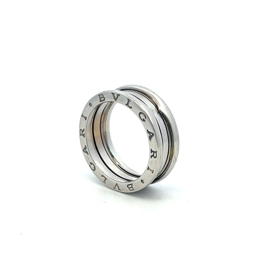 Bvlgari B-Zero 18 Karat White Gold Band Ring Size 9.25