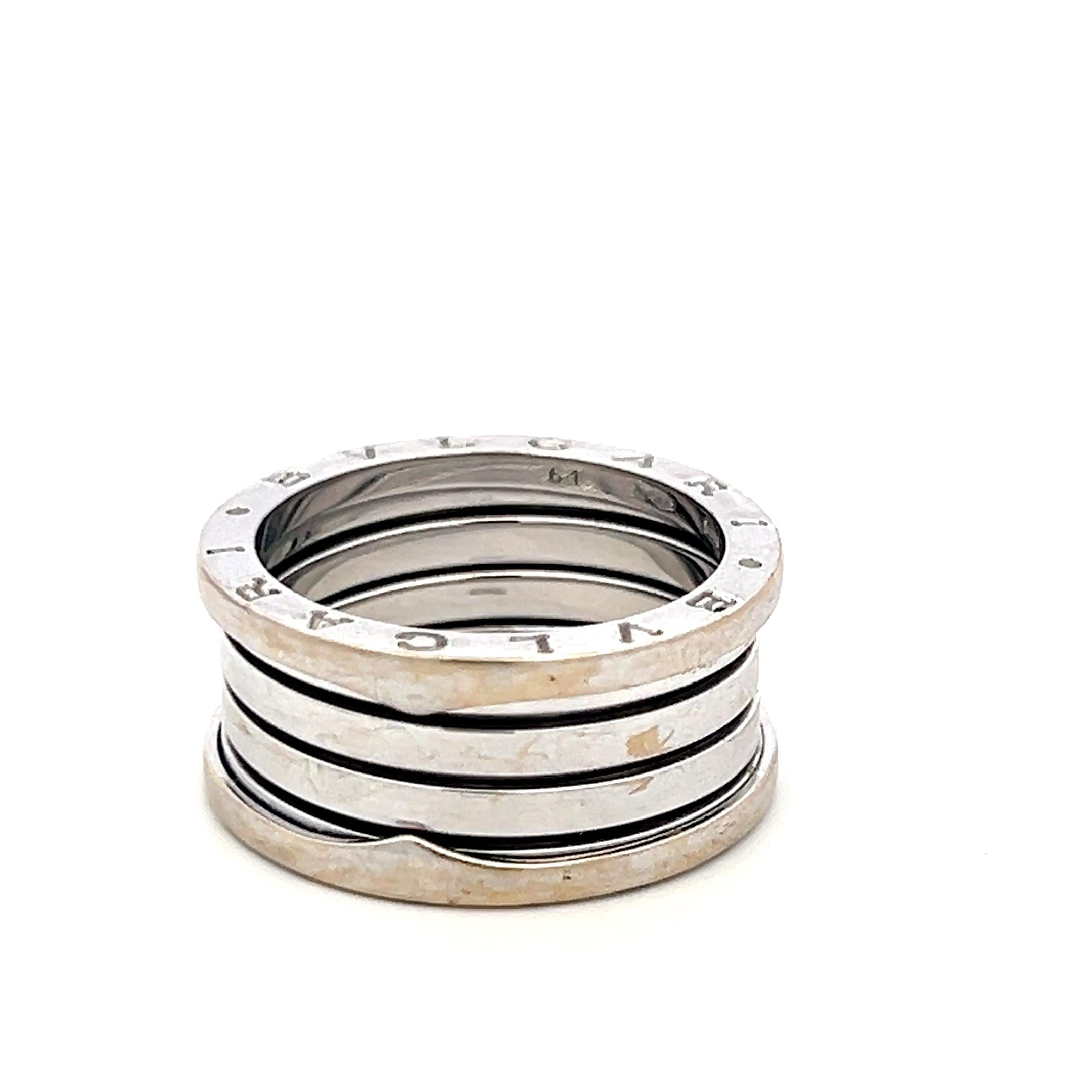 Bvlgari B. Zero Estate 18K Yellow Gold Band Ring Size 9.5