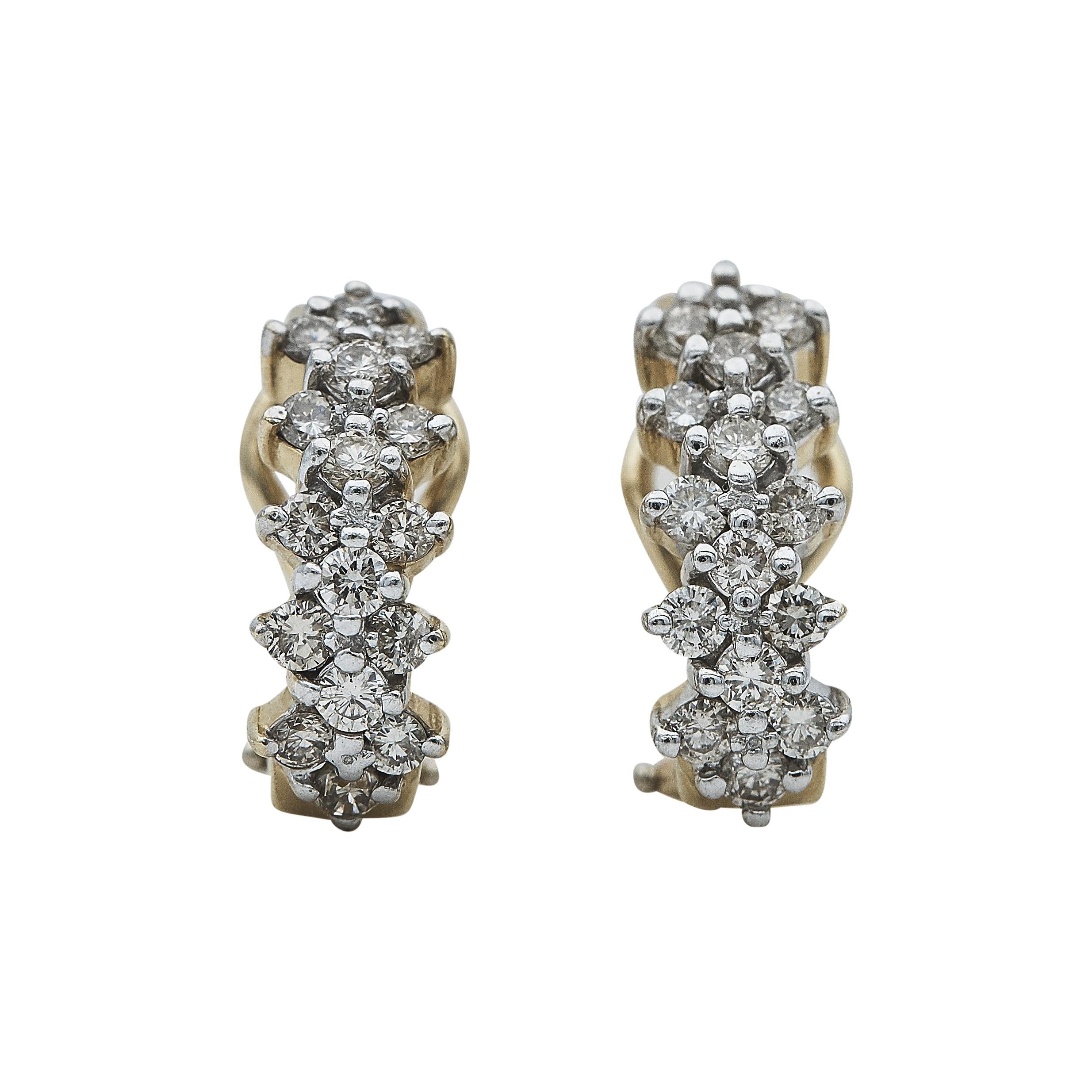 14K YG Riviera Necklace & Earrings Set with 7.3 Carat Round I-SI Diamonds