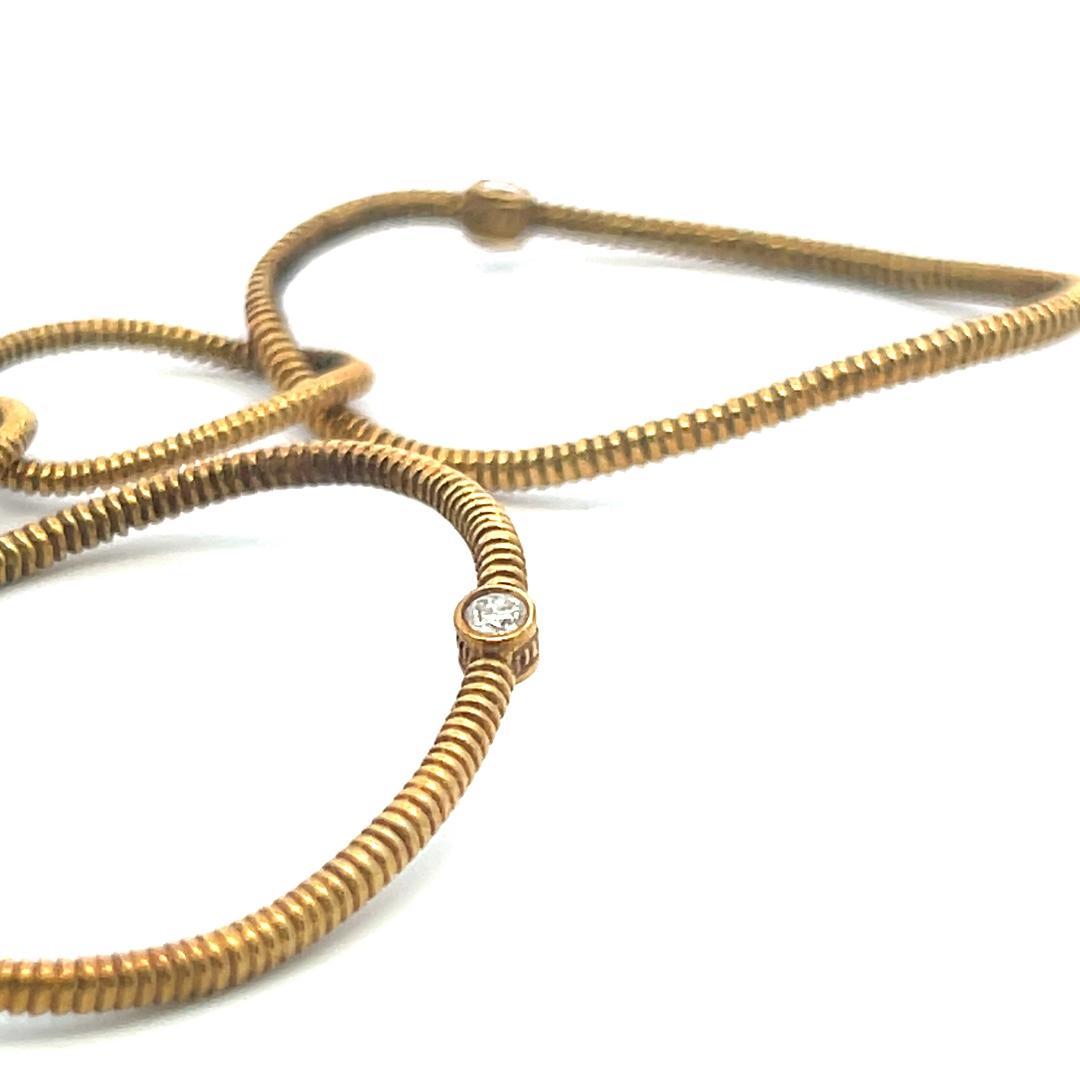 Vintage 18K YG Dangling Earrings with 0.75 Carat Round G VS Diamonds