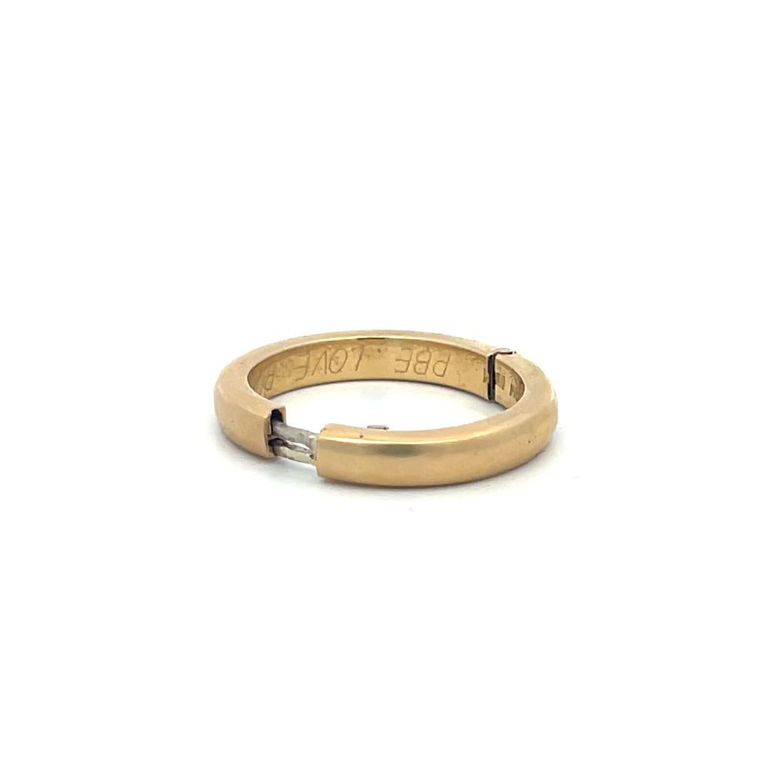 Andrew Clunn 18 Karat Yellow Gold Hinged Band Rings 17.7 Grams Size 8